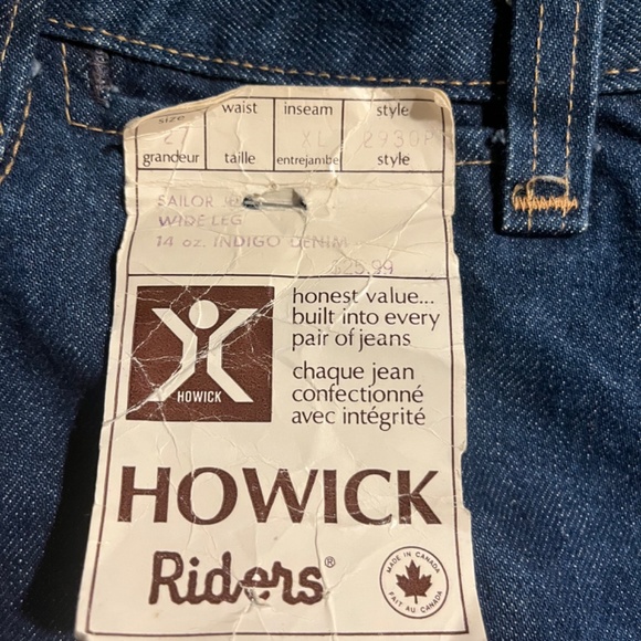 Vintage 70s howick denim wide leg jeans - Picture 3 of 9